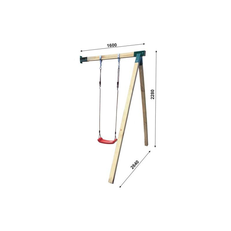 Wieża Hektor z Daszkiem i Piaskownicą + Huśtawka Pojedyncza