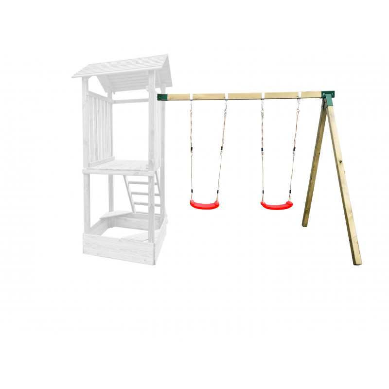 Wieża Hektor z Daszkiem i Piaskownicą + Huśtawka Podwójna