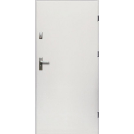 Drzwi Zewnętrzne Stalowe Białe Artemida 55 mm z Klamką i Wkładkami