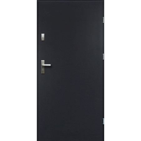 Drzwi Zewnętrzne Stalowe Antracyt Artemida 55 mm z Klamką i Wkładkami