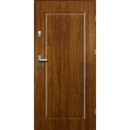 Drzwi Zewnętrzne Złoty Dąb Altea 55 mm z Klamką i Wkładkami