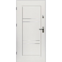 Drzwi Zewnętrzne Białe Arystea 55 mm z Klamką i Wkładkami