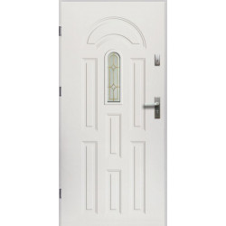 Drzwi Zewnętrzne Białe Eris 55 mm z Klamką i Wkładkami