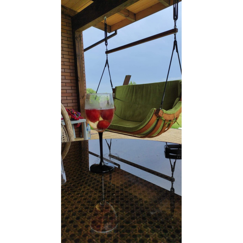 Podwójny Fotel Alpha Podwieszany Zielony - bujak ogrodowy Podwójny Fotel Alpha Podwieszany Zielony - bujak ogrodowy