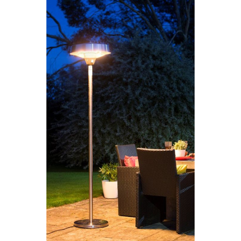 Promiennik Saturn Czarny Lampa Grzewcza Stojąca IR 2000 W