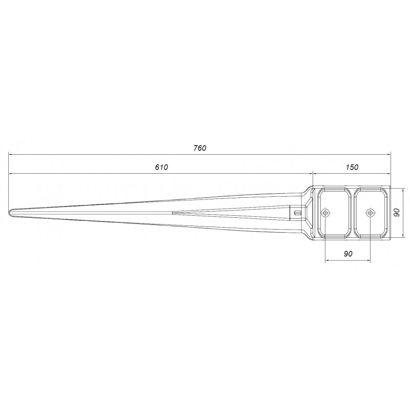EKO-Kotwa stabilizacyjna 9x9 do domków drewnianych.