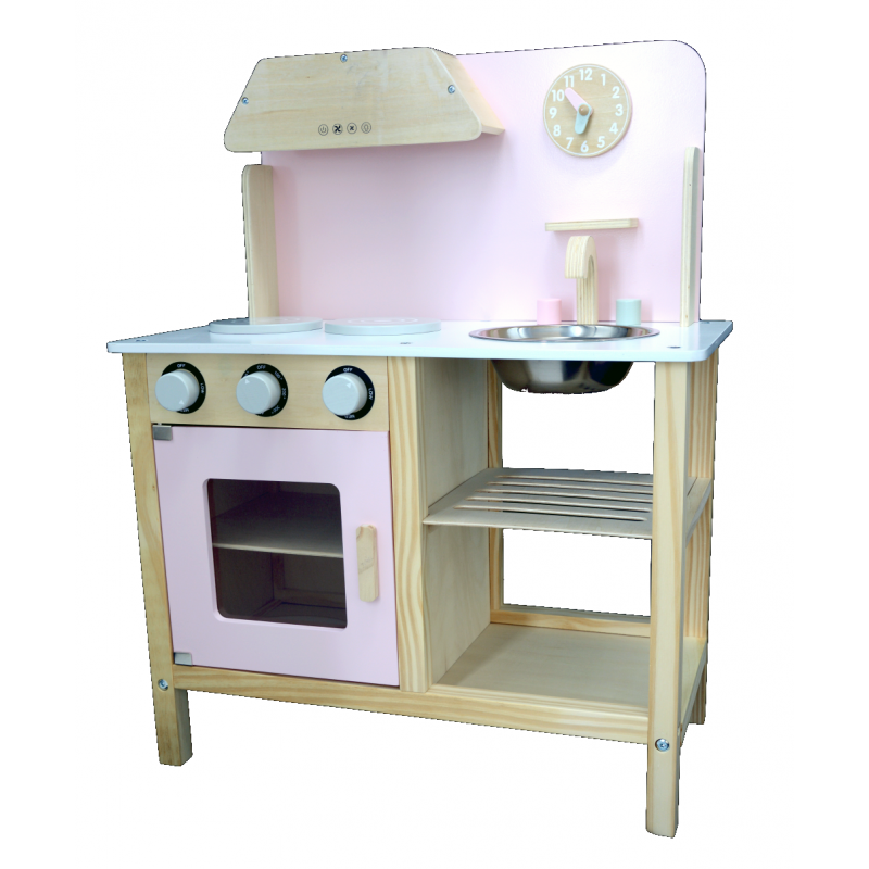 Fantastyczna Różowa Drewniana Kuchnia dla Dzieci Sara