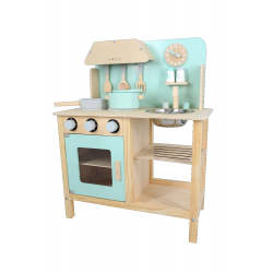 Fantastyczna Niebieska Drewniana Kuchnia dla Dzieci Sara
