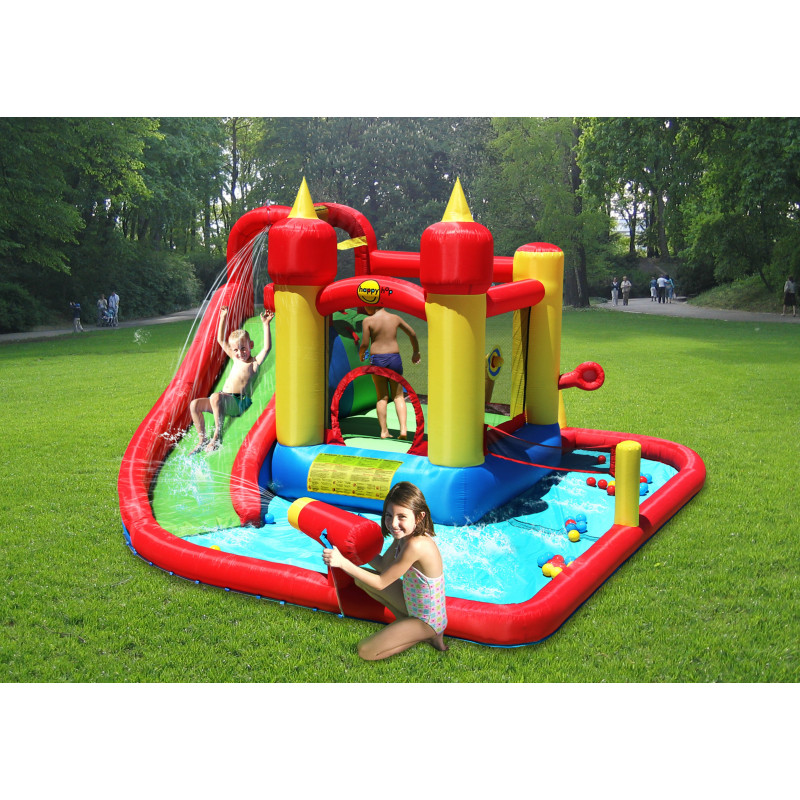 Dmuchany Duży ZAMEK WODNY trampolina HappyHop Dmuchany Duży ZAMEK WODNY trampolina HappyHop