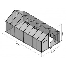 Szklarnia HQ Poliwęglan ALU 570x290cm Produkcja UE