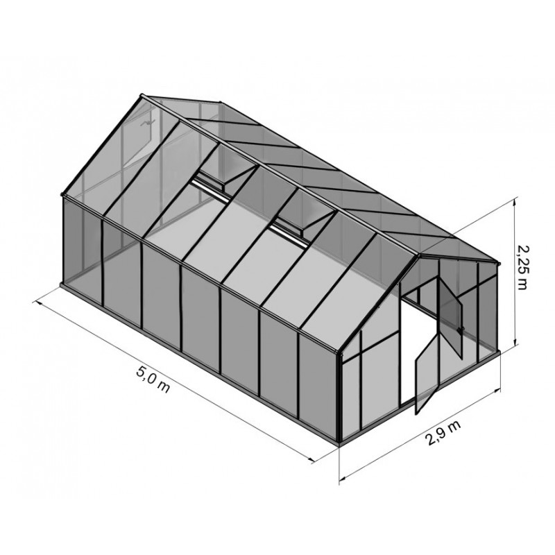 Szklarnia HQ Poliwęglan ALU 500x290cm Produkcja UE