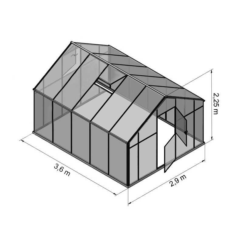 Szklarnia HQ Poliwęglan ALU 360x290cm Produkcja UE
