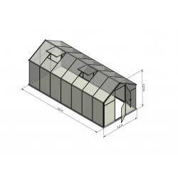 Szklarnia HQ Poliwęglan ALU 570x220cm Produkcja UE