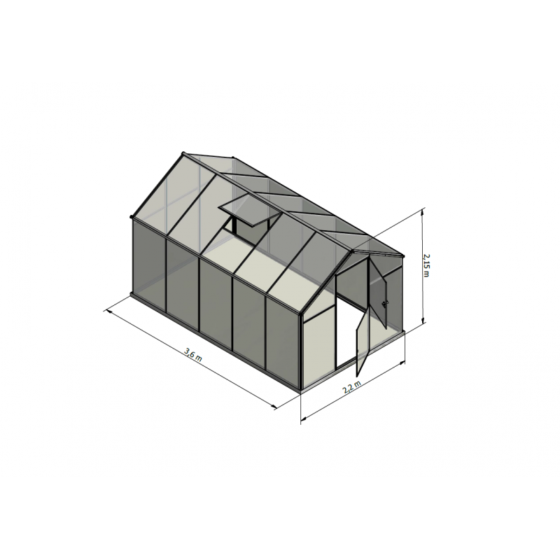 Szklarnia HQ Poliwęglan ALU 360x220cm Produkcja UE