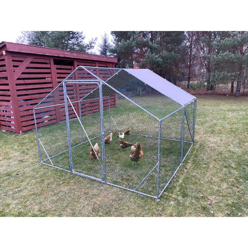 Metalowa Klatka Dla Drobiu Kurnik 2x3x2,2m 4iQ Metalowa Klatka Dla Drobiu Kurnik 2x3x2,2m 4iQ