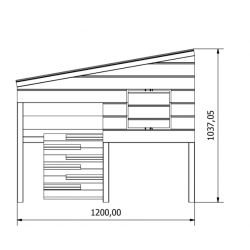 Kurnik Drewniany Impregnowany 120X116X104 CM