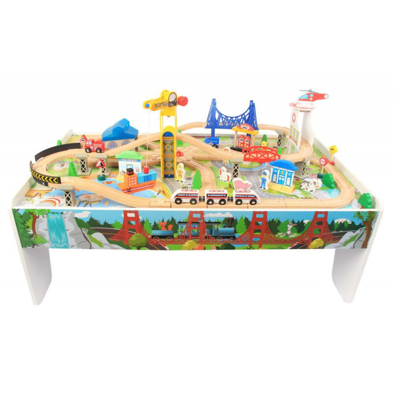 Drewniana Kolejka Piotruś 100 Elementów