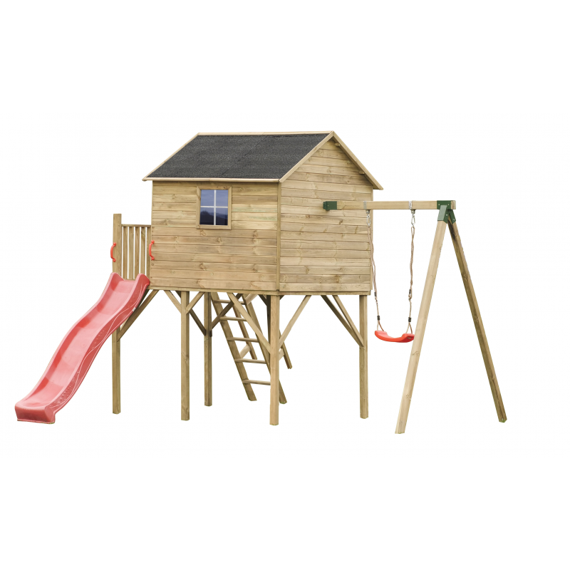 Drewniany domek ogrodowy dla dzieci - Jerzyk MAX