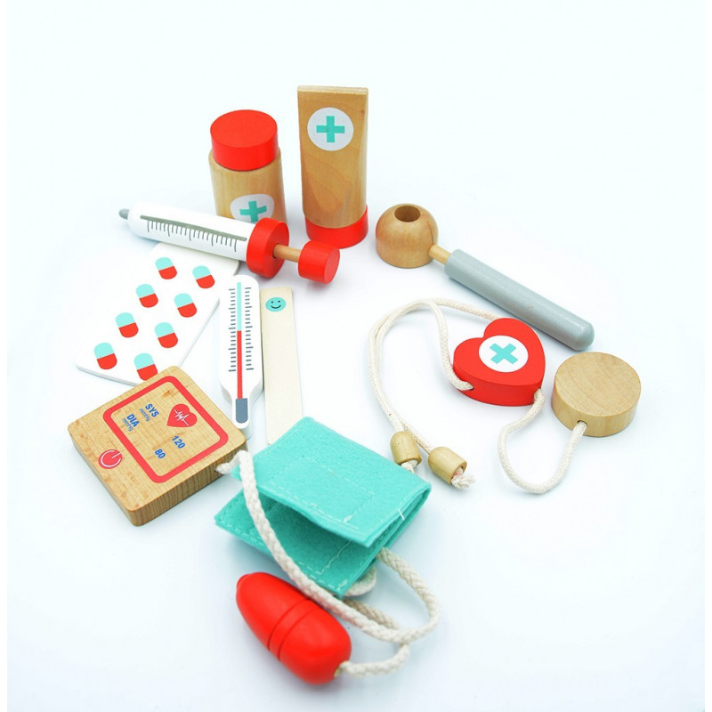 Drewniany Zestaw Małego Doktora Pierwsza Pomoc