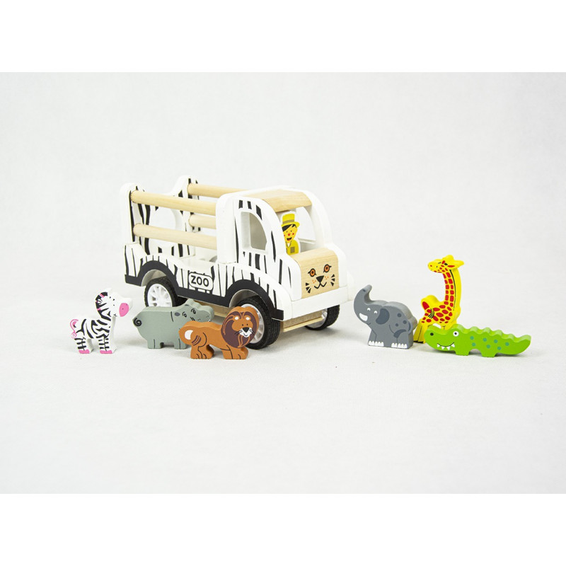 Zestaw Drewniany Safari Ciężarówka Ze Zwierzętami