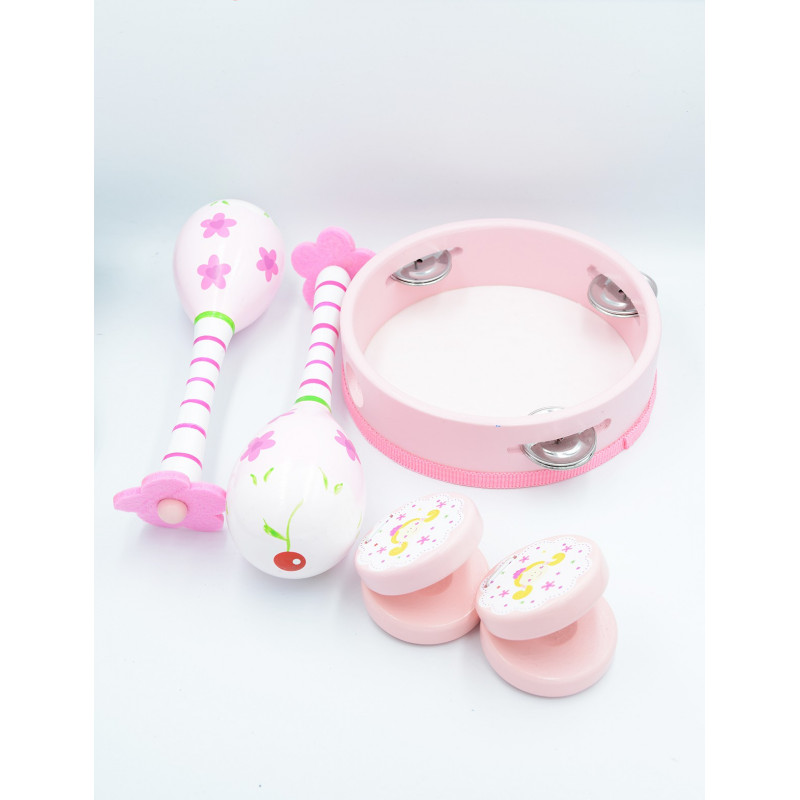 Drewniany Zestaw Instrumentów Muzycznych 3w1