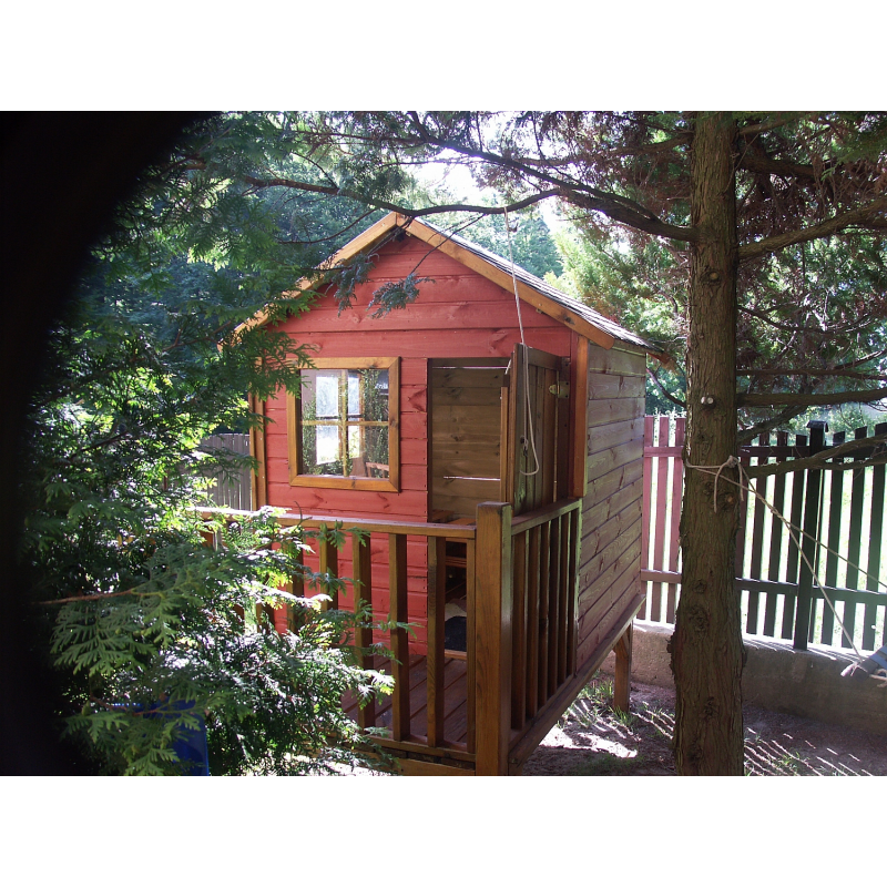 Drewniany domek ogrodowy dla dzieci - Tomek W Kolorze Białym