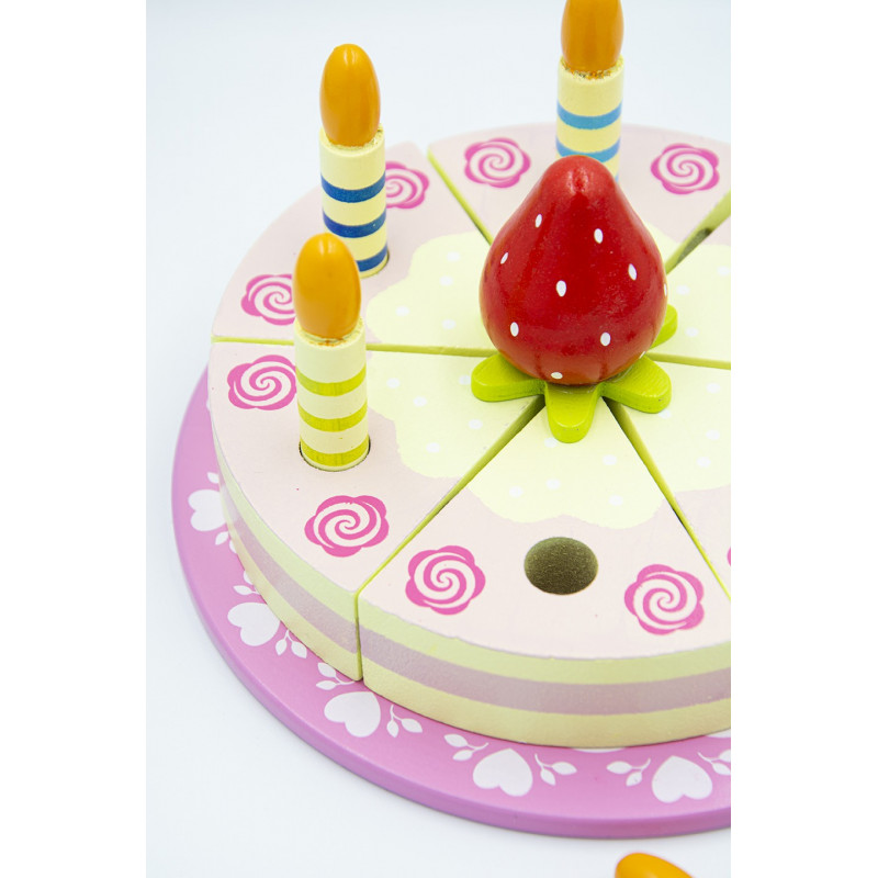 Drewniany Tort Urodzinowy Dla Dzieci Truskawka