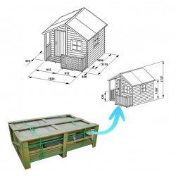 Drewniany domek ogrodowy dla dzieci - Marcin