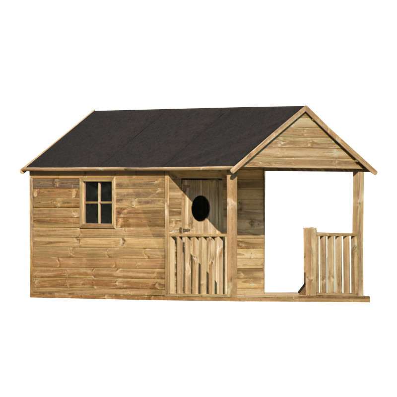 Drewniany Domek Ogrodowy Dla Dzieci Szymon na Platformie Scenie