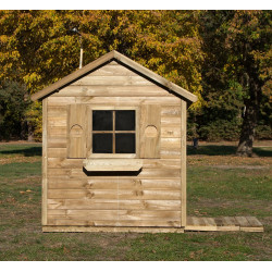 Drewniany Ogrodowy Domek Dla Dzieci Witek na Platformie Scenie