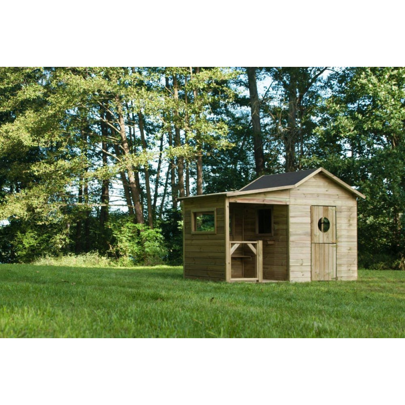 Drewniany Domek Ogrodowy Dla Dzieci Ela na Platformie Scenie