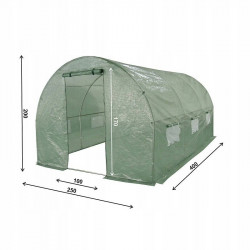 Tunel Szklarniowy 10m2 PREMIUM Green 2,5x4m