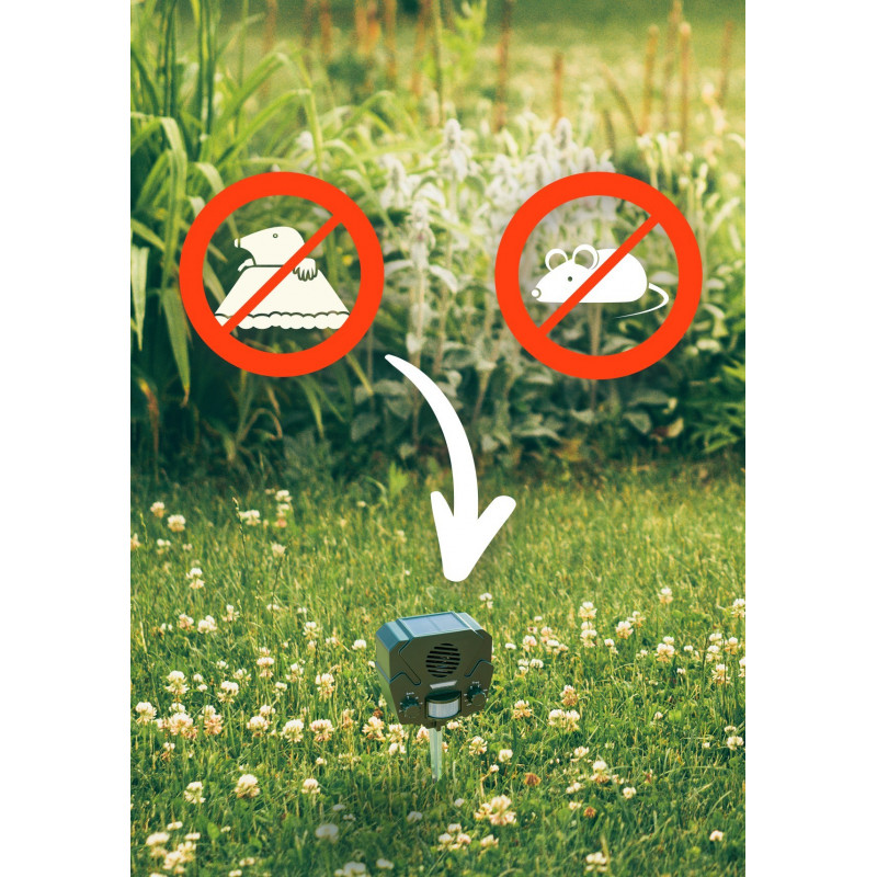 Solarny Ultradźwiękowy Odstraszacz Zwierząt 4iQ Solarny Ultradźwiękowy Odstraszacz Zwierząt 4iQ