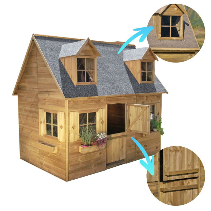 Drewniany Domek Ogrodowy Dla Dzieci Maria na Platformie Scenie