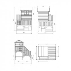 Drewniany domek ogrodowy dla dzieci - Hubert
