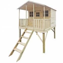 Drewniany domek ogrodowy dla dzieci - Gucio bez ślizgu