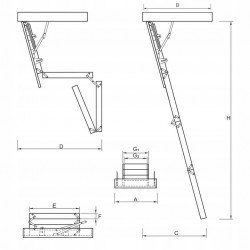 Schody Strychowe 4STEP GREENLINE 90x80 32mm