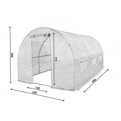 Tunel Szklarniowy 10m2 PREMIUM WHITE 2,5x4m