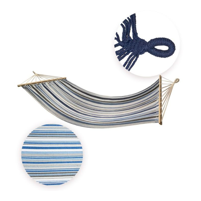 Hamak "LEJZI MAX" Konstrukcja wraz płótnem "Blue"