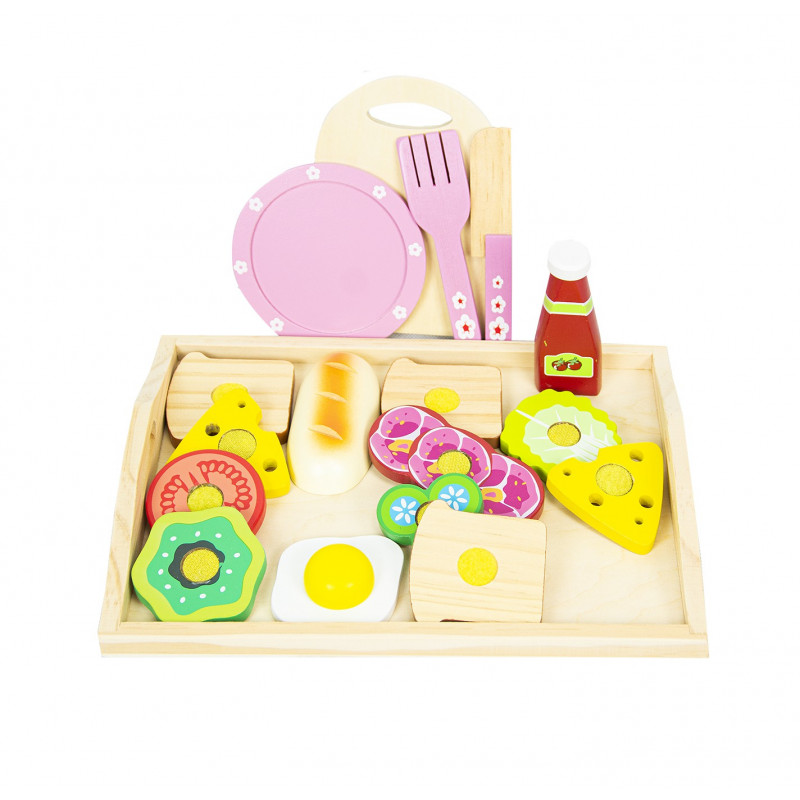 Drewniany Zestaw Śniadaniowy Dla Dzieci