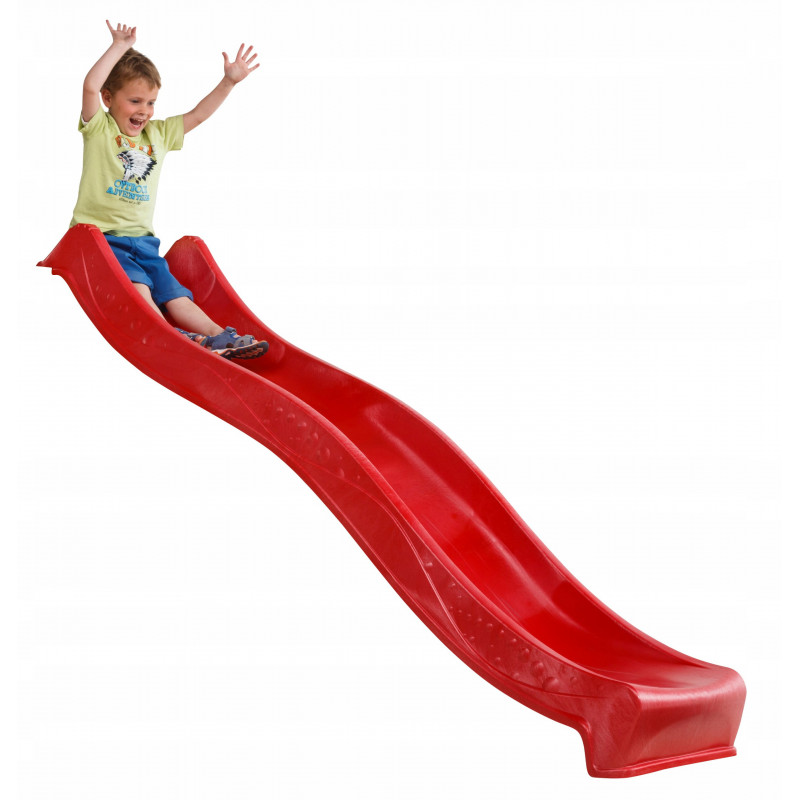 Zestaw akcesoriów na plac zabaw czerwony + ślizg fala