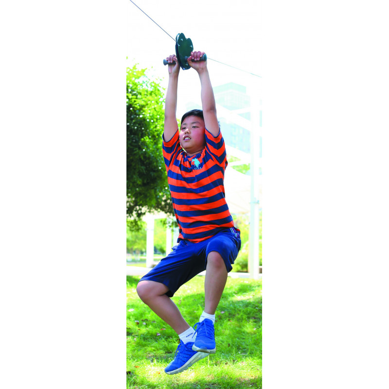 Zjazd Linowy 35 Metrów Tyrolka z Siedziskiem Żółty