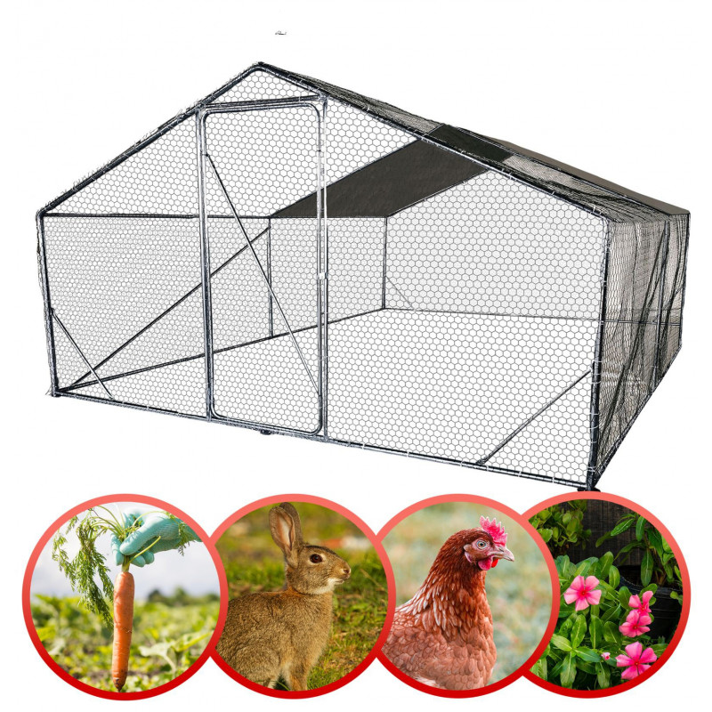 Metalowa Klatka Dla Drobiu Kurnik 4x4x2,2m 4iQ