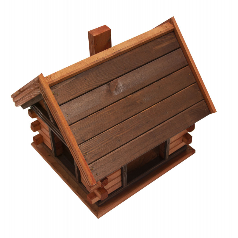 Karmnik dla ptaków SOLIDNY drewniany BOGATKA IX