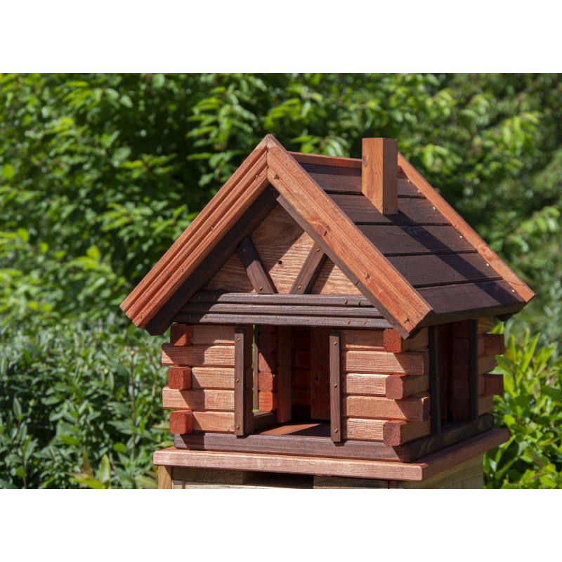 Karmnik dla ptaków SOLIDNY drewniany BOGATKA IX