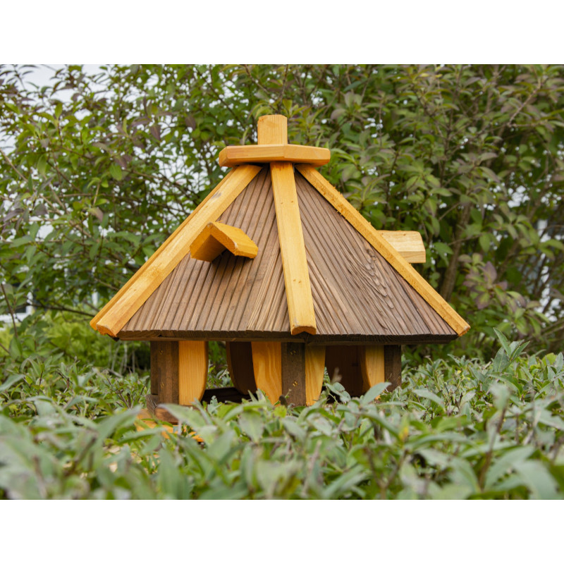 Karmnik dla ptaków MASYWNY drewniany DUDEK II