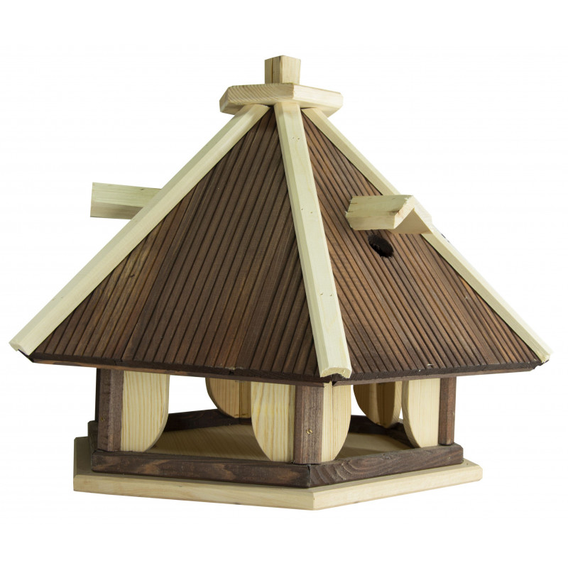 Karmnik dla ptaków SOLIDNY drewniany RUDZIK III