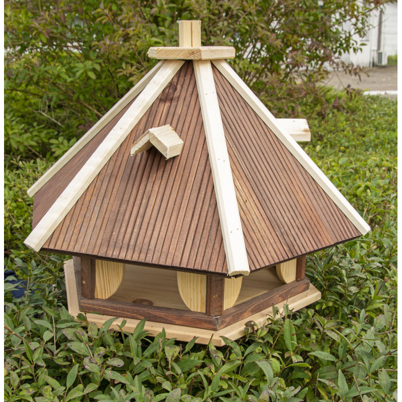 Karmnik dla ptaków SOLIDNY drewniany RUDZIK III