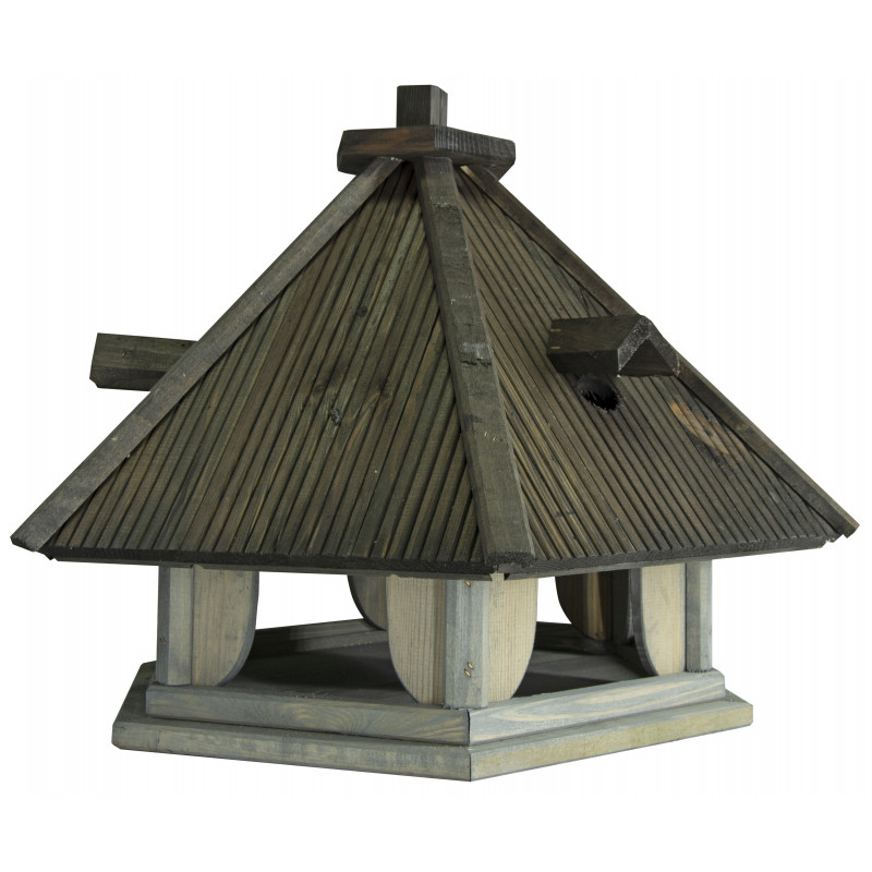 Karmnik dla ptaków SOLIDNY drewniany RUDZIK VIII