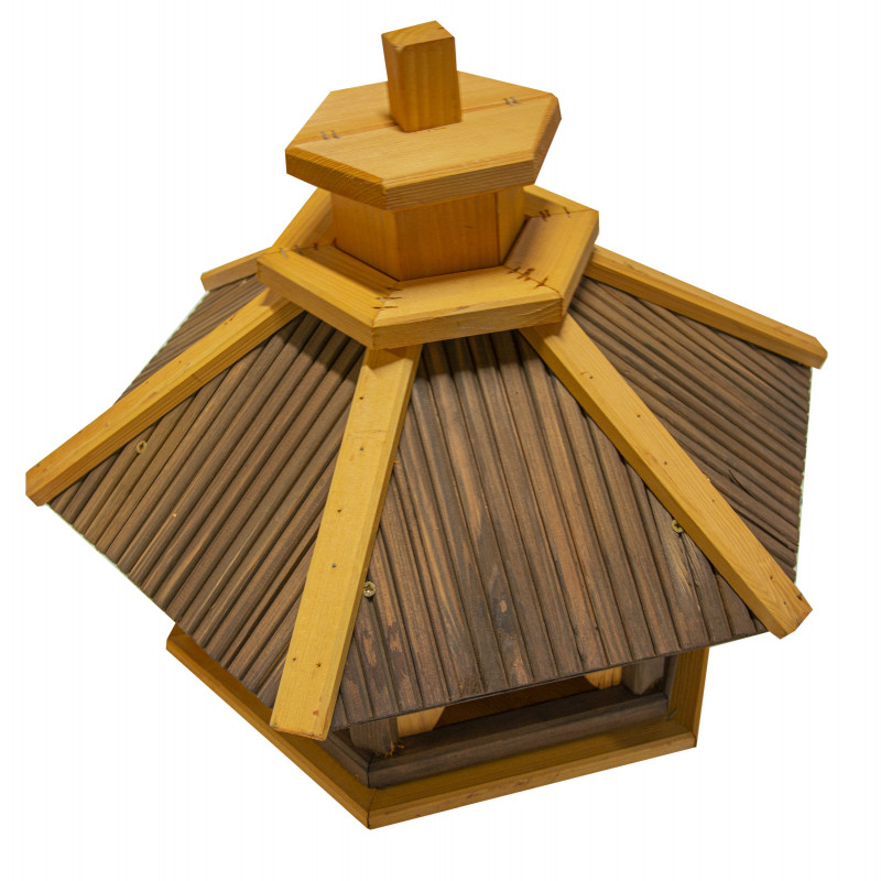 Karmnik dla ptaków SOLIDNY drewniany SIKORKA II